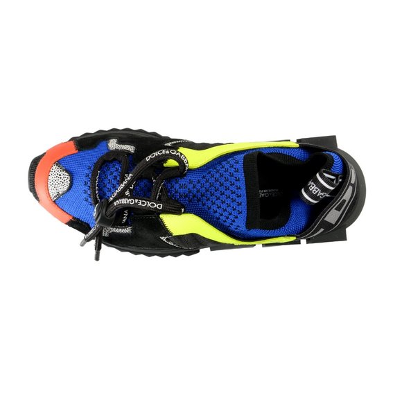 Dolce & Gabbana Women's "Sorrento" Multi-Color Canvas & Leather Sneakers Shoes - Picture 7 of 8